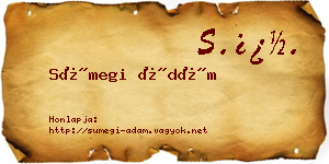 Sümegi Ádám névjegykártya